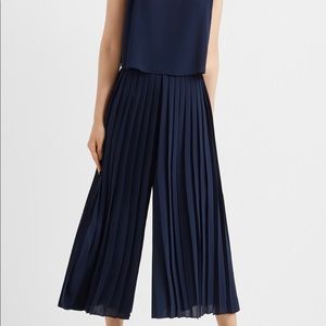 CLUB MONACO Gorgeous Pleated Jumpsuit - Navy Blue
